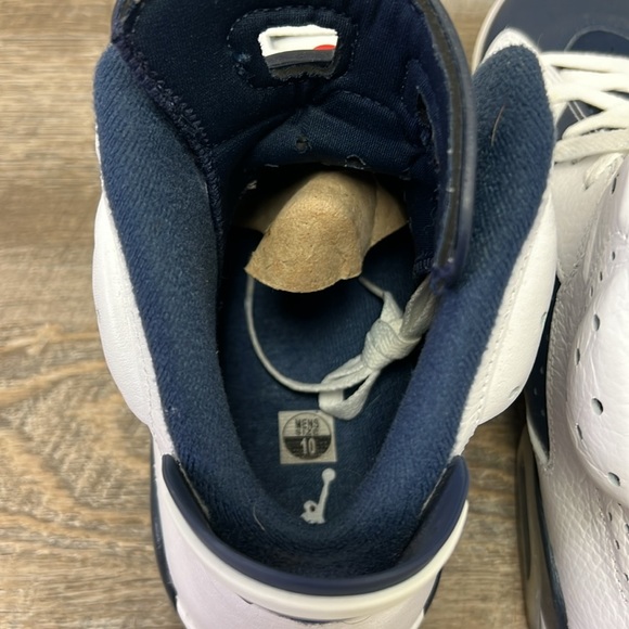 Air Jordan 6 Retro “Olympic” White Midnight Navy Varsity Red – Men’s Size 10